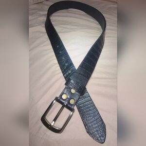 Handmade Caiman Crocodile Leather Belt Alligator Snakeskin Exotic (any size ava)